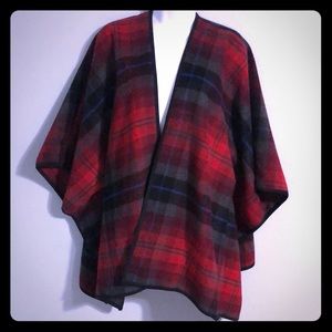 Plaid flannel wrap